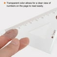 thumbnail image 4 of Uxcell 2piece Triangle Ruler Square Set 18cm, 16cm 30/60 and 45/90 Degrees Measuring Tools, Transparent, 4 of 5