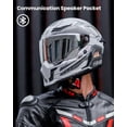 thumbnail image 3 of Casco de moto ILM MF509 Cyborg Grey integral DOT ECE, 3 of 6