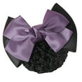 thumbnail image 7 of Walbest Women's Bowknot Bun Cover Hairnet Lace Bow Barrette Hair Clip, Black, 7 of 7