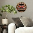 thumbnail image 4 of Vintage Red Truck Wall Clock with Rustic Wood Accent 10-Inch Silent Wooden Wall Clock, Battery Operated (AA Batteries Not Included), Artistic Home Decor, 4 of 8