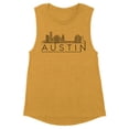 thumbnail image 1 of Skyline Austin Texas Women's Muscle Tank Small Antique Gold, 1 of 5