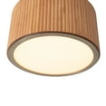 thumbnail image 3 of Tambo Semi-Flush Mount Ceiling Light - Natural Ash Wood Finish Weathered Brass, 3 of 9