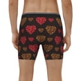 thumbnail image 4 of Salouo Gold Glitter Heart Pattern Men's Boxer Briefs, Soft & Breathable Underwear Elastic Waistband Briefs for Men,1-Pack, 4 of 7
