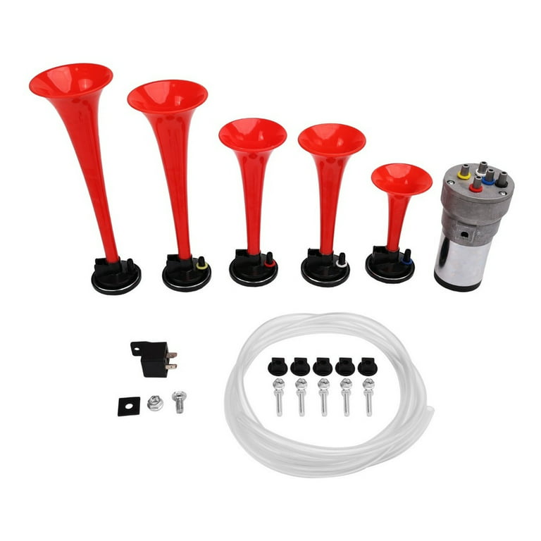 FARBIN Musical Air Horns Plays Dixieland Melody Music Horn Dixie Air Horn  Multi-frequency Sound Five Trumpet Dixie Truck Horn with Compressor for Any