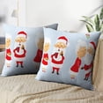 thumbnail image 3 of LALILO Throw Pillow Covers Santa Claus Family Christmas Santa Kiss Cushion Cover 18" x 18", 3630 Pack, 3 of 6