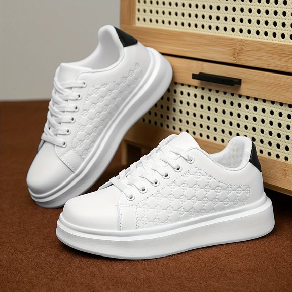 Men'S Stylish Athletic Shoes, Casual Street Style, Solid Color, Ideal for Running, Hiking, And Everyday Wear Suitable for All Seasons, Low-Top, Round Toe, Lace-Up,