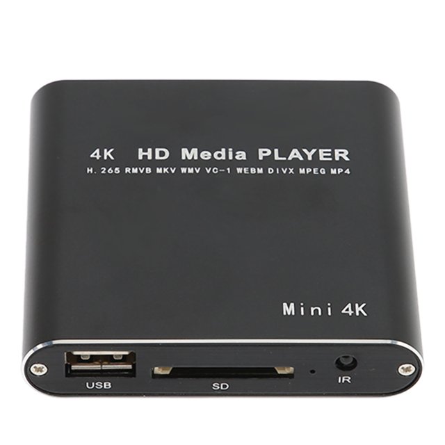 Video Player, 4K 4GB Media Player Aluminum Alloy For AV US Plug