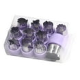 thumbnail image 2 of Tuphregyow 12-Piece Stainless Steel Biscuit and Bento Decoration Knife Set for Fruit and Vegetable Carving - Perfect for Kitchen Artistry purple, 2 of 9
