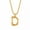 D, variant on MATROOY Men Women 26 Initial Letter Gold Chain Necklace A-Z Pendant Stainless Steel-L