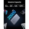 thumbnail image 2 of Power Bank de 20000mAh | 3 Salidas 100W Max. | USB-A + 2 USB-C | PD 3.0 | QC3.0 | FCP | SCP | Pantalla Inteligente | Carcasa Ignifuga, 2 of 3