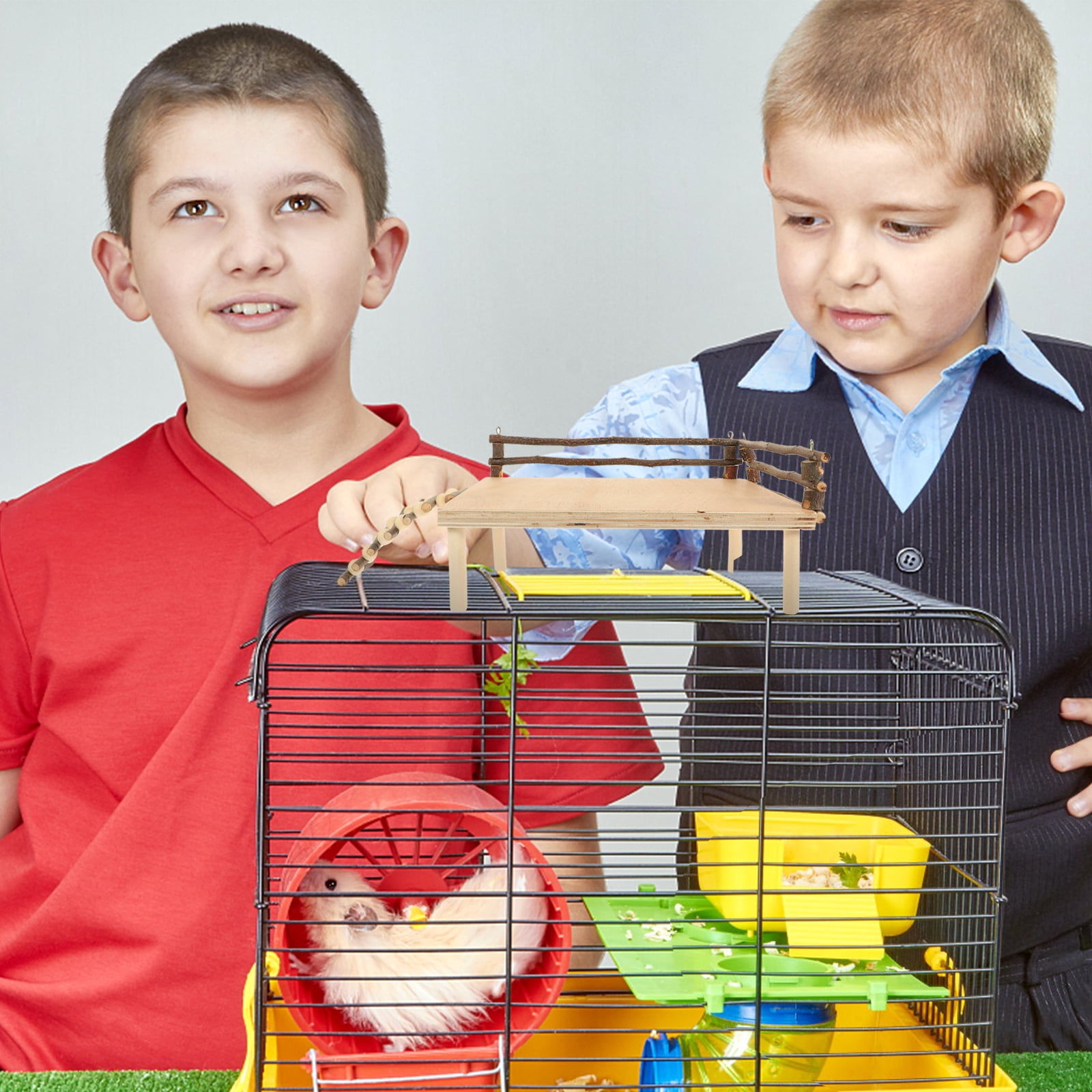 Sipeihong Wooden Hamster Platform Hamster Climbing Platform Guinea Pig Platform Small Pets Ladder Toy
