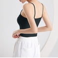 thumbnail image 4 of Jinhomg Womens Cotton Knit Tank Tops Casual Spaghetti Strap Camisole Lightweight Button Down Square Neck Crop Tops Cute Y2K Going Out Wear Black M, 4 of 7