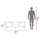 thumbnail image 3 of Mueble de TV hasta 65 Pulgadas Con una Repisa y 2 Cajones RTA, 3 of 3