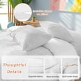thumbnail image 3 of White Burlap Texture Duvet Cover Set, Farmhouse Vintage White Soft Duvet Cover Full Size Bedding Set 4 Pieces, 1 Quiltcover and 2 Pillowcases with Zipper, 1 Bed Sheet for All Seasons, 3 of 9
