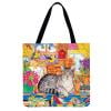 Bolso de compras de hombro con estampado de gato Bolso de mano grande informal (40 * 40 cm) Tmvgtek Para estrenar
