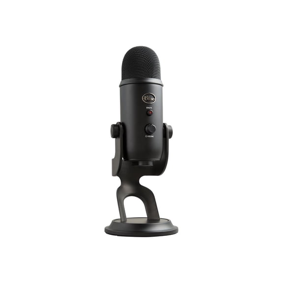 Blue Yeti USB Microphone for PC, Mac, Gaming, Recording, Streaming, Podcasting, Studio and Computer Condenser Mic with Blue VO!CE effects, 4 Pickup Patterns, Plug and Play – Blackout