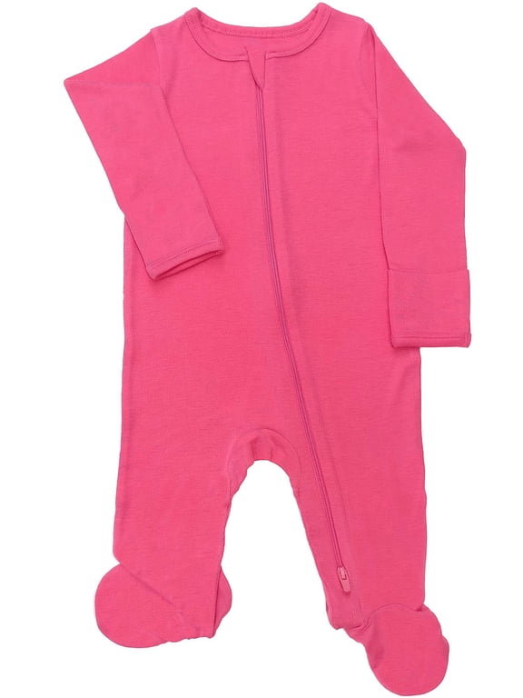 Wonder So Soft Modal by Wonder Nation Baby two-way zipper footed Sleep n Play Pajamas, Sizes Preemie-6/9 Months