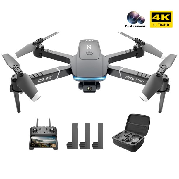 RC Drone 4K HD Doble cámara Trayectoria Vuelo QGPS Quadcopter con 3 baterías Likrtyny Para estrenar