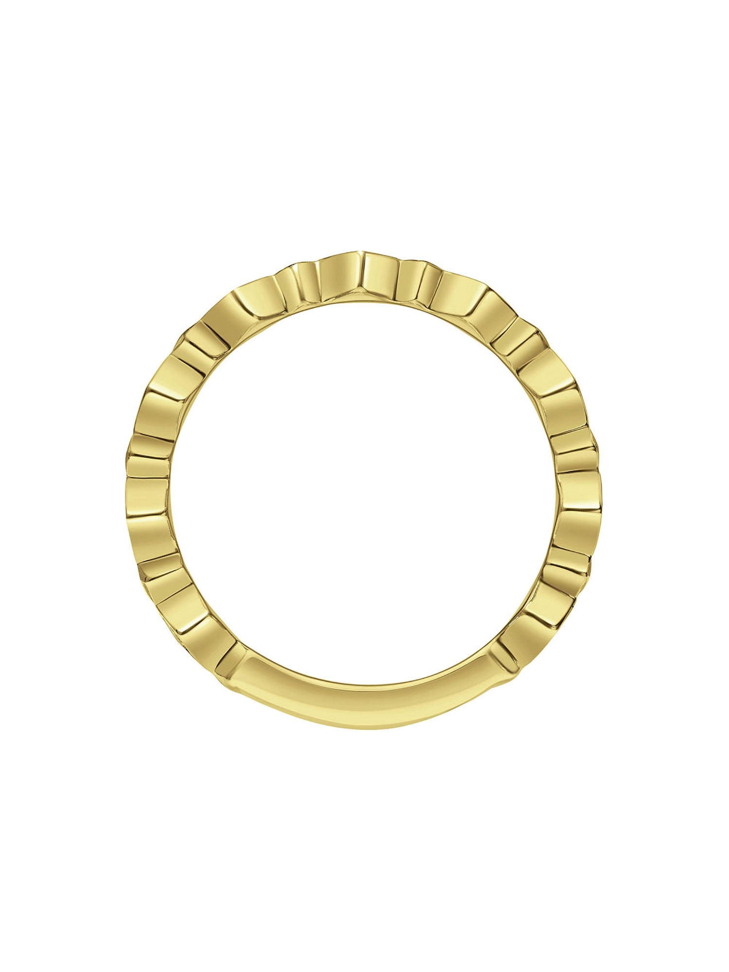Keepsake Diamond-Accent ZigZag Stacking Ring in 18k Yellow Gold over Sterling Silver