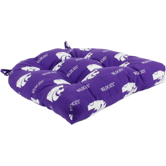 College Covers Kansas State Wildcats Patio Seat D Cushion 20" x 20", 2 Tie Backs