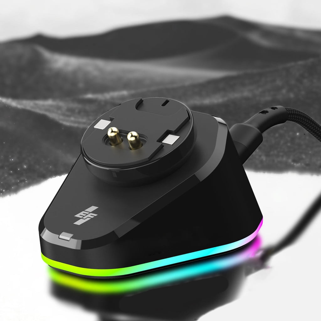 Gaming Mouse Charging Base for G502/G502X/G502X PLUS Magnetic Auto Connect Double USB Hub Intelligent Lighting Antislip