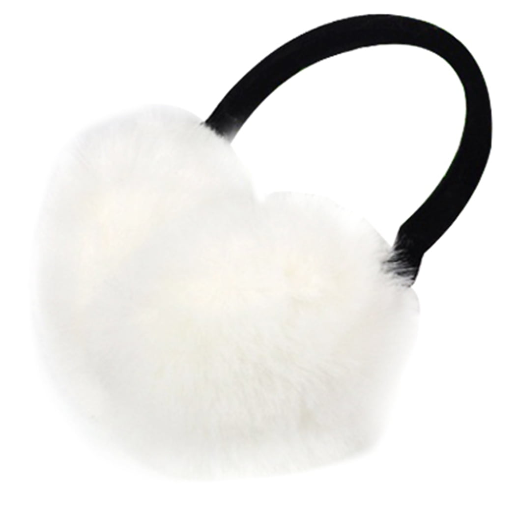 Winter Earmuffs for Women Artificial Fox Hair Cold Weather Ear Muffs ...