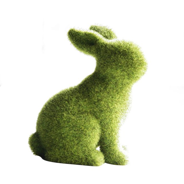 Muñeco de conejo Farfi, figura decorativa práctica de resina, conejito de Pascua, simulación, decoración para decorar