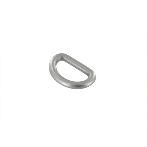 C5300 Nickel Matte, Short D-Ring, Solid Brass-LL, Multiple Sizes