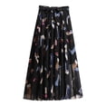 thumbnail image 3 of XINPING Boho Skirts for Women Midi Length Relaxed Regular Fit Solid Color Soft Vacation Outfits Long Skirts for Women Boho Maxi Skirt with Pockets, 3 of 4