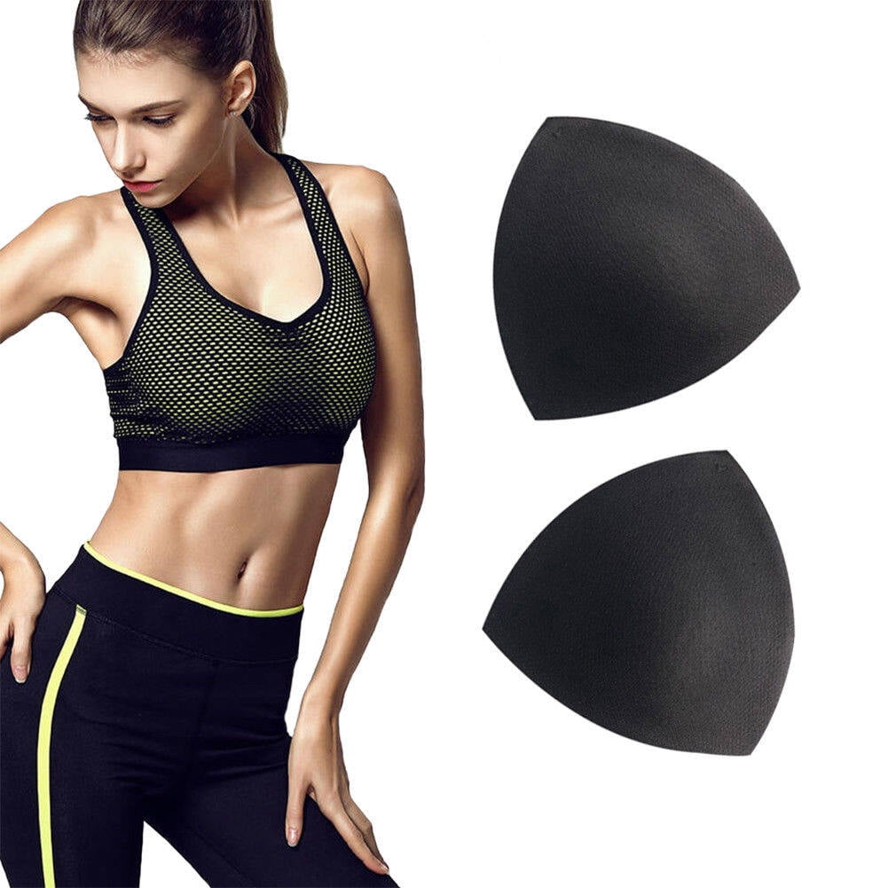 DAYKIT 3 Pairs Removeable Triangle Push up Bra Pads Inserts for Bikinis  Tops Sports Bra Swimsuit for A B C Cups Black, Black, A B C Cups :  : Clothing, Shoes & Accessories