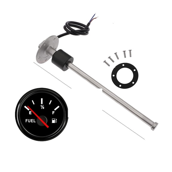 Fuel Level Gauge 0-190 Ohm Oil Tank Level Indicator With Fuel Level Sensor For Boat Car RV Camper ,Easy to Install