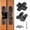 Black-2PCS, variant on Hidden Door Hinge Invisible Door Hinge, 180 Degree Concealed and Cabinet Hinges for Cabinet Doors and DIY Box Zinc Alloy Furniture and Table (A & Black & 4PCS,Door Thick(11/6"~1"))