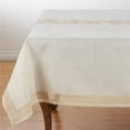 thumbnail image 1 of Saro Lifestyle Nappe Carrée en Dentelle 72 Po. Design Abstrait Mélange Poly - Naturel, 1 of 2