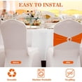thumbnail image 4 of 100 Pcs Spandex Chair Sashes with Crown Buckle Slider Stretch Chair Bands Cover Ties for Wedding, Banquet, Gala, Corporate Event, Birthday Party, Baby Shower(Orange), 4 of 14