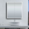 thumbnail image 4 of Dreamwerks 30"W x 32"H LED Aluminum Bathroom Medicine Cabinet with Magnifying Glass, 4 of 17