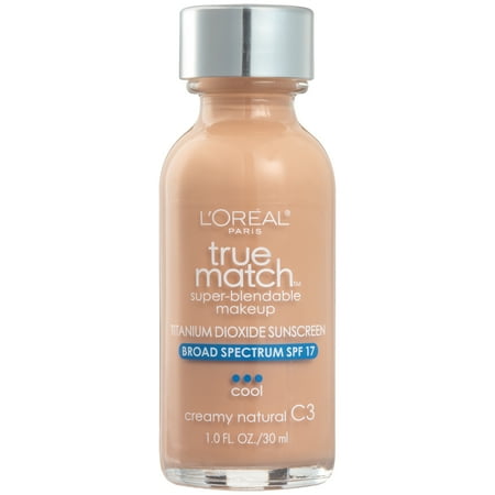 L'Oreal Paris True Match Super Blendable Makeup, C3 Creamy Natural, 1.0 fl oz