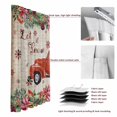 thumbnail image 6 of Red Christmas Blackout Curtains for Bedroom/Living Room, Pinch Pleated Black Out Curtains, Truck Xmas Tree Snowflake Winter Vintage Room Darkening Window Drapes with Hooks 2 Panels, 39"x70", 6 of 8