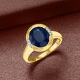thumbnail image 4 of Ross-Simons 4.50 Carat African Sapphire Ring With Diamond Accents in 14kt Yellow Gold, Women's, Adult, 4 of 5