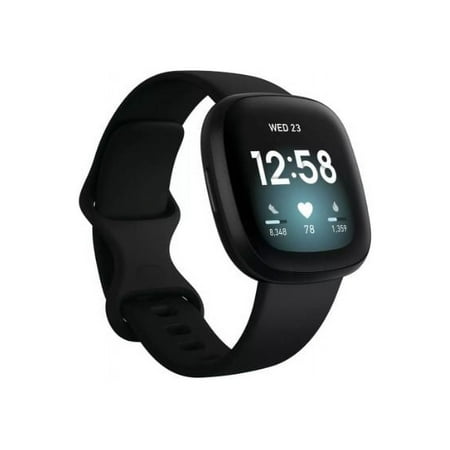 Restored Fitbit FB511BKBK Versa 3 Smartwatch Black (Refurbished)