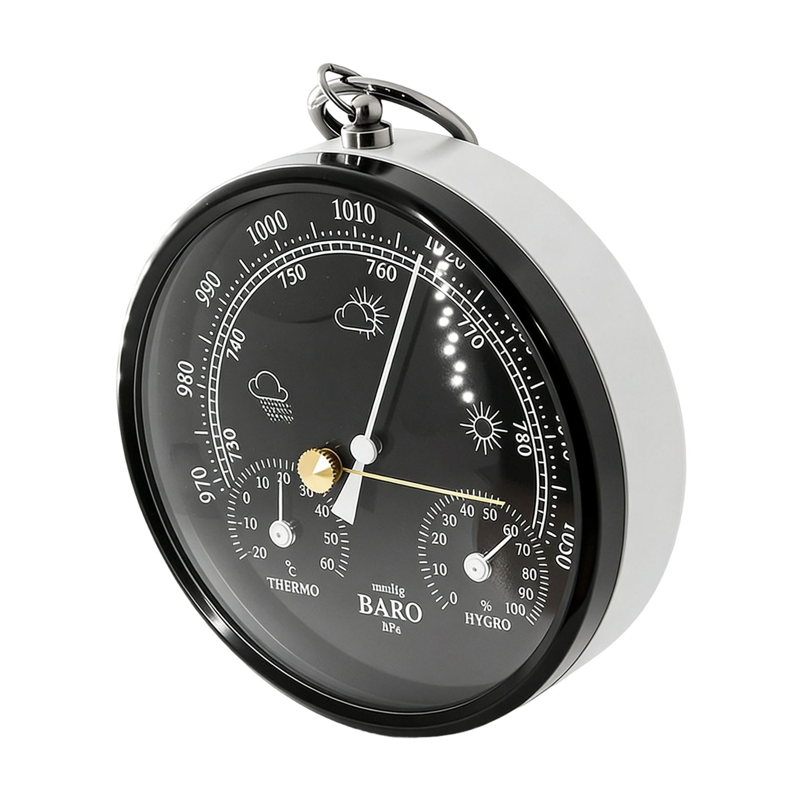 WLPZXP Barometer Thermometer Hygrometer Weather Station for Home Office Living Room Black