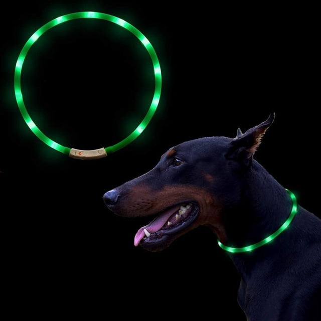 LED Dog Collar Light Tube Dog Collar 70 cm USB Rechargeable 3 Modes