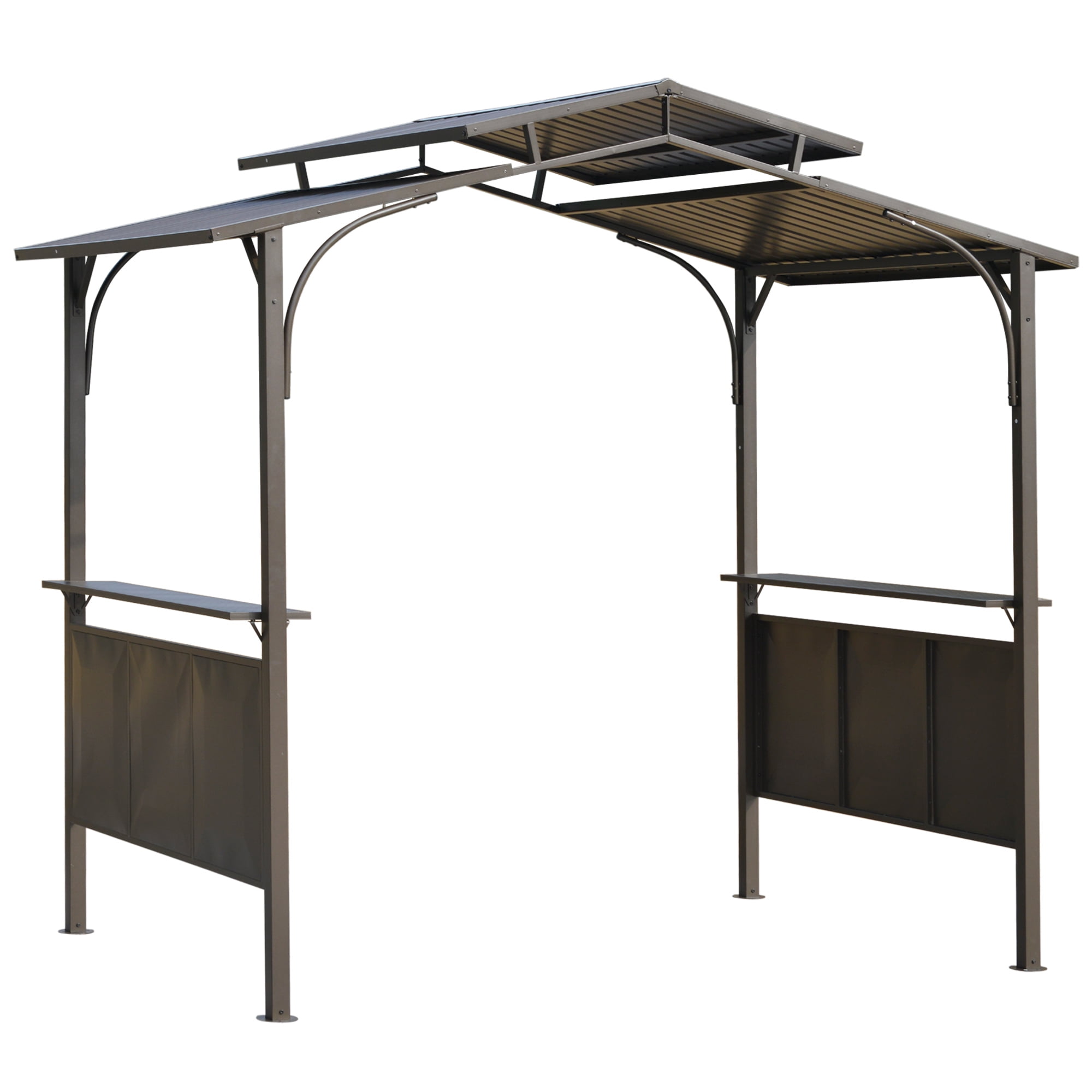Outsunny 8' x 5' Grill Brown Rectangle Gazebo