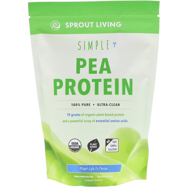 Sprout Living Simple Protein, Organic Plant Protein, Pea (Unflavored