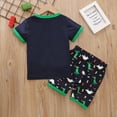 thumbnail image 4 of IROINNID Toddler Boy's Dinosaur Printed Tops With Leisure Shorts Outfit, 4 of 9