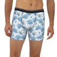 thumbnail image 2 of Men'S Boxer Briefs, Blue Flower_I Soft And Breathable Mens Underwear Boxer Briefs With Widen Waist, 2 of 2