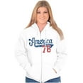 thumbnail image 3 of Vintage America 76 USA Patriot Zip Up Hoodie Men's Women's Brisco Brands X, 3 of 6