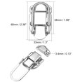 thumbnail image 2 of 4Pcs 60mm x 33mm Metal Small Size Suitcase Hasp Catch Latch with Screws, 2 of 4
