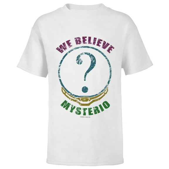 Marvel Spider-Man: No Way Home We Believe Mysterio - Short Sleeve T-Shirt for Kids – Customized-White