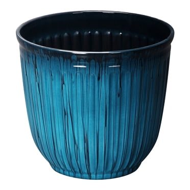 Better Homes & Gardens Kamala Blue Recycled Resin Planter, 15.7in x 15.7in x 14in