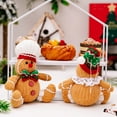 thumbnail image 5 of Eosunjian Gingerbread Man Doll Plush Christmas Doll Toy Soft Stuffed Sitting Cookie Gingerbread Festive Decor for Xmas New Year Gift, 5 of 13